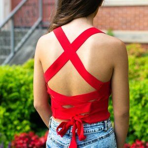 NWT- True Red LeLis Crop Top